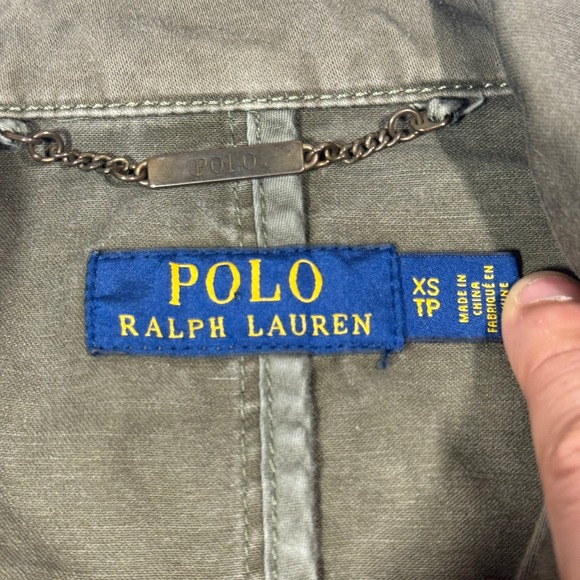 Women's Polo Ralph Lauren Green Cropped Army Military Jacket XS - Picture 7 of 16